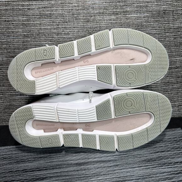 On Cloud Shoes White Leather On The Roger Advantage Low 48.99454 Womens 10 - Picture 13 of 15